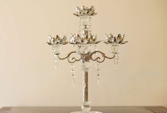 Candle Stand Stick + Lotus IY17227-SB