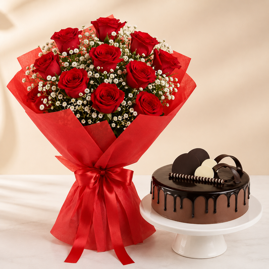 Same day birthday flowers and cake delivery in Delhi