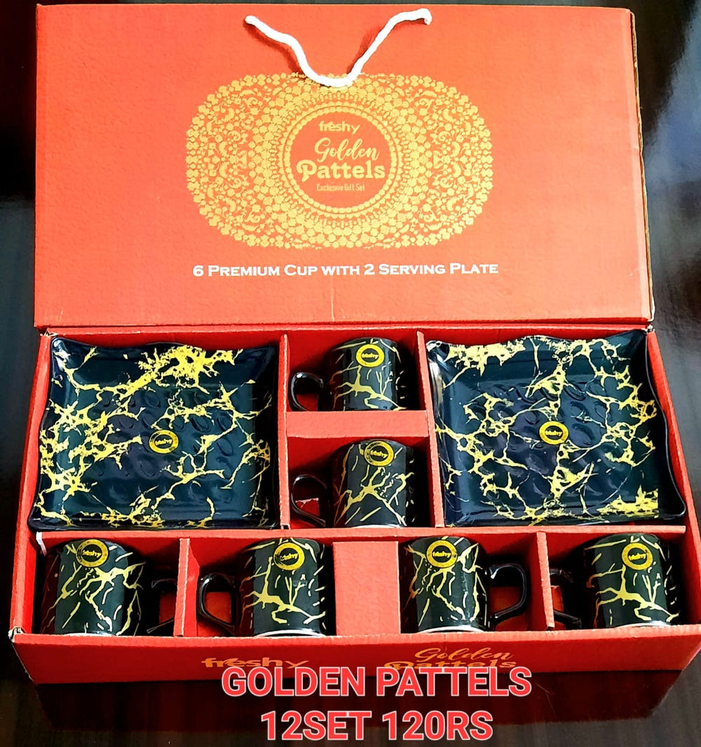 Golden Elegance Tea Cup Set
