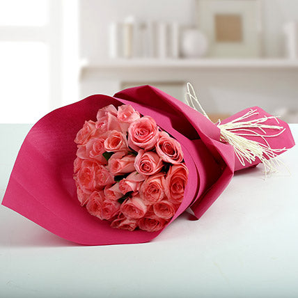 Cute pink roses bouquet fresh pink rose bunch flower gift