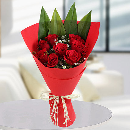 Red roses bouquet classic romantic flower gift