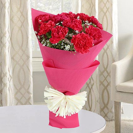 Pink Carnations Elegant Bouquet