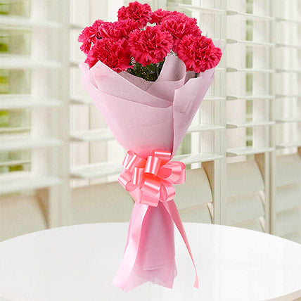 Pink carnations bouquet elegant soft flower gift