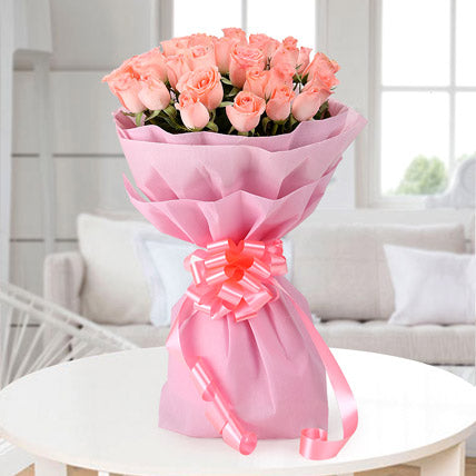 25 pink roses bouquet luxury romantic flower arrangement
