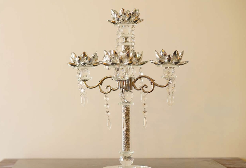 Candle Stand Stick + Lotus IY17227-SB